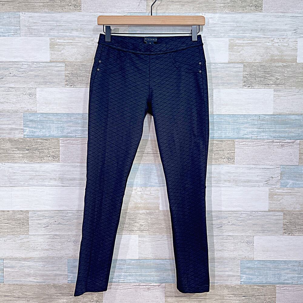 Sanctuary Stretch Knit Pull On Skinny Pants Black Plaid Womens Small